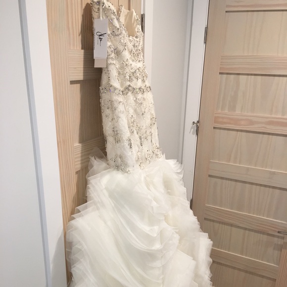 Lazaro 3400 Designer fit and flare bridal gown - Picture 7 of 8